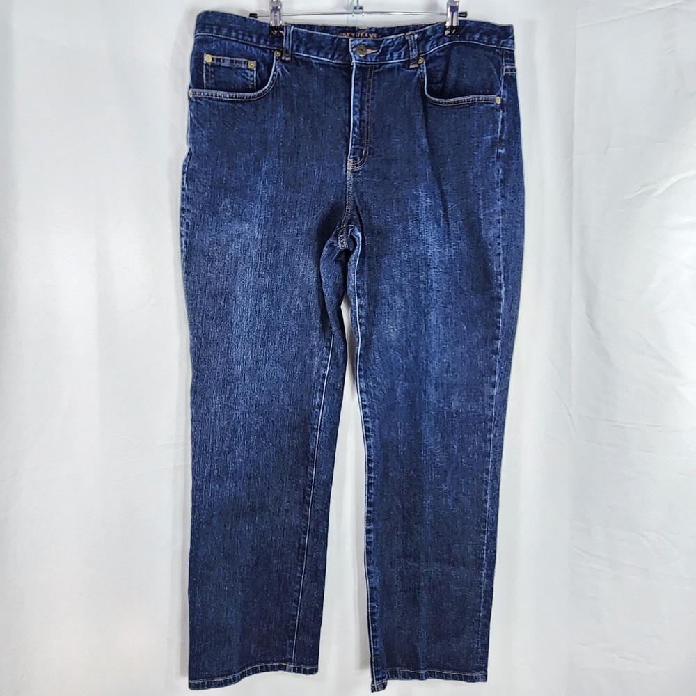 Lauren Jeans Co Ralph Modern Slim Jeans‎ Womens 16 37x30 High Rise Straight Leg